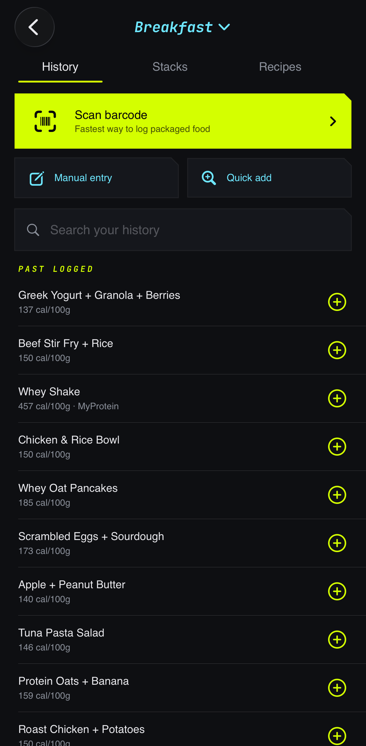 Food logging